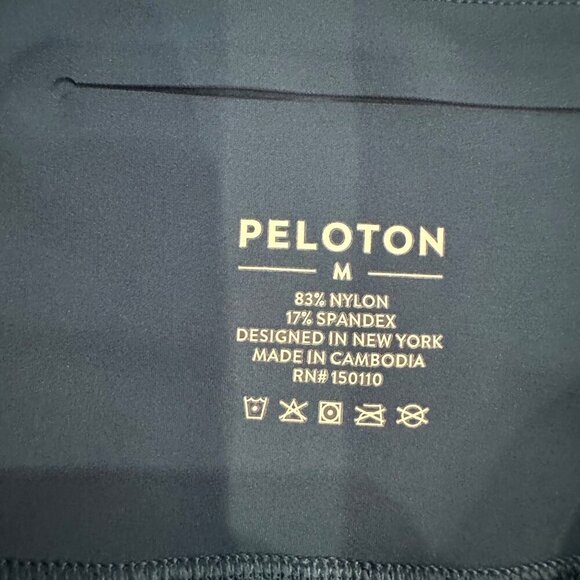 PELOTON WOMENS CROPPED GREEN ATHLETIC LEGGINGS MEDIUM - Picture 5 of 6